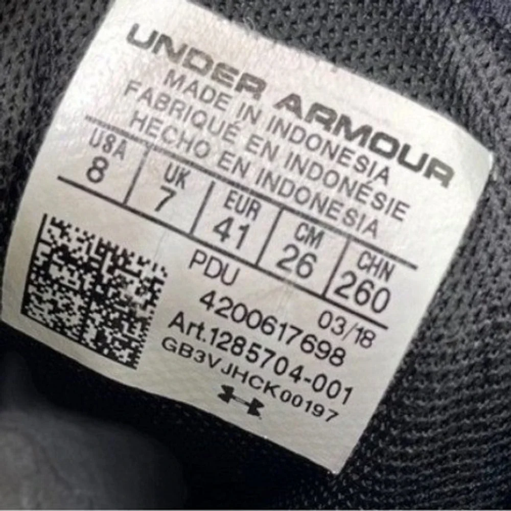 Under Armour Charged Assert Training Shoes Lightweight Sneakers Black Size 8‎